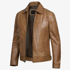 Men’s Yellow Wax Vintage Leather Jacket – Premium Handmade Outerwear by Regals Leather