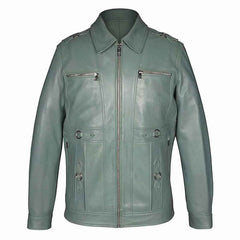 Benjo Turquoise Leather Jacket for Men – Bold, Contemporary Leather Fashion