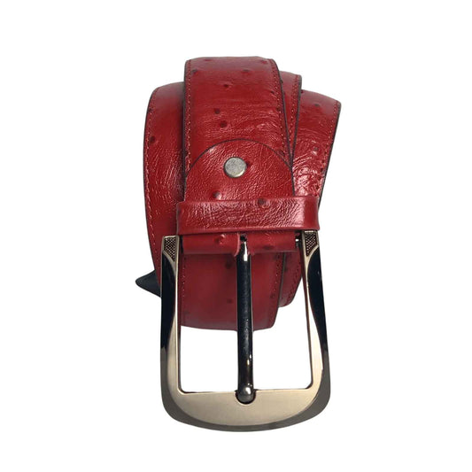 Genuine Ostrich Leather Belt for Men Handmade Luxury Formal & Casual Waist Belt for Business