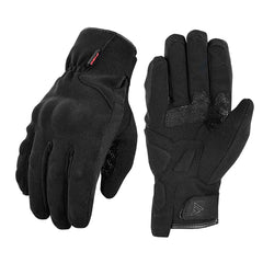 Guantes de Invierno FISA Targo Negros – Guantes de Moto Impermeables con Aislamiento para Clima Frío