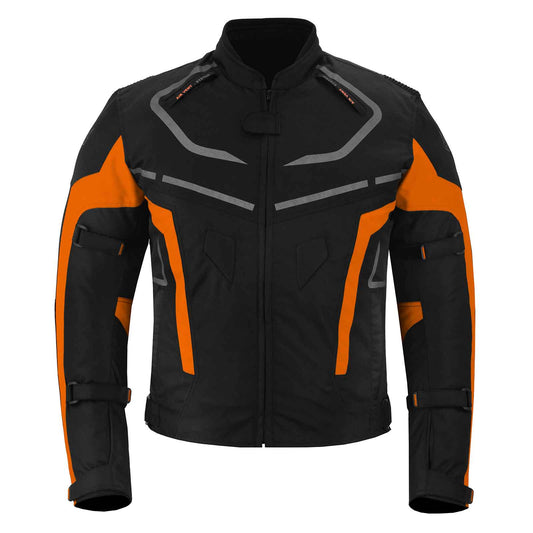 MZONE Valeco Orange Biker Jacket – Advanced CE Protection & Pro Rider Fit