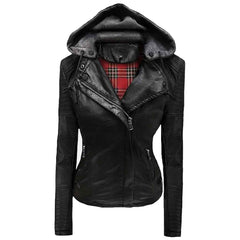 Women’s Leather Bomber Jacket – Stylish Genuine Leather Moto Coat for All Seasons