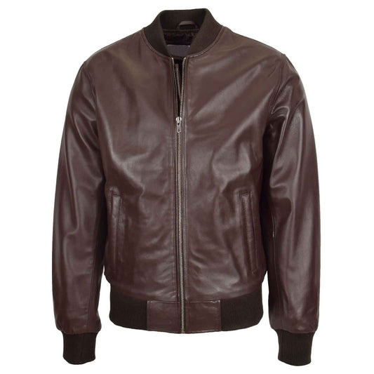 Ryan Brown MA-1 Leather Bomber Jacket for Men – Authentic Flight Style