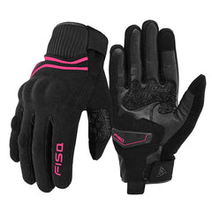 Guantes de verano para mujer FISA Sandro Lady Rosas – Guantes de moto ligeros y transpirables para mujer