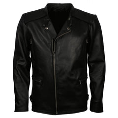 Best Quality Vintage Men's Biker Black Motorcycle Leather Jacket