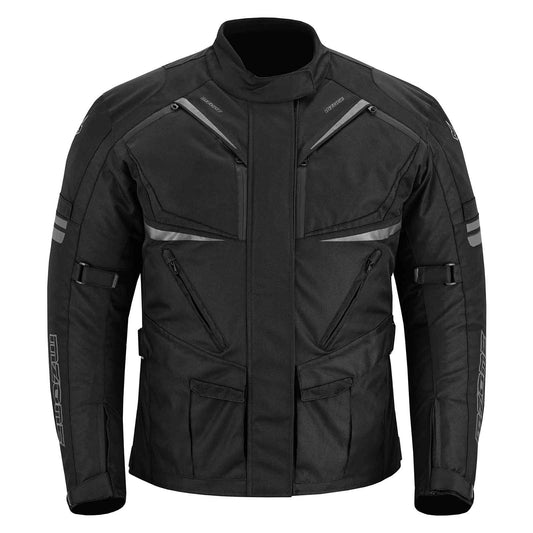 MZONE Nekma Black Motorcycle Jacket – Waterproof Protective Riding Jacket