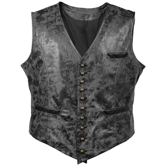 Best Quality Comfortable Men's Faux Leather Cowboy Waist Coat Vest