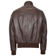 Men’s Leather Bomber Flight Jacket – Tom Brown Classic Aviator Style