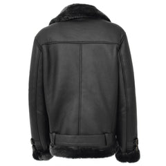 Women's Sheepskin Aviator Pilot Jacket – Lena Black Cross Zip Leather Jacket