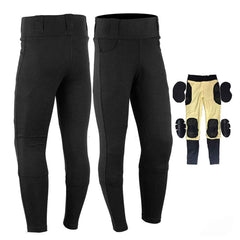 Regals Leather Ladies Kevlar Motorcycle Riding Leggings – Protective Biker Sports Touring Pants