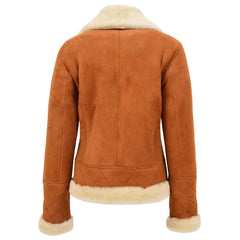 Regals Leather Premium Women’s Merino Sheepskin Aviator Jacket – Isabelle Tan