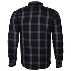 Exo Protective Motorcycle Flannel Shirt Grey/Black – DuPont™ Kevlar® Lined | Regals Leather