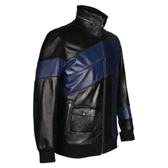 Men’s Black Leather Jacket | Vittorio Classic Biker Style Genuine Leather Jacket