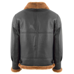 Classic B3 Sheepskin Bomber Jacket for Men – Brown Ginger Leather Aviator