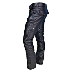 Men's Steampunk Stretchy Faux Leather Pants Slim Fit Motorcycle Biker Fashion Pants
