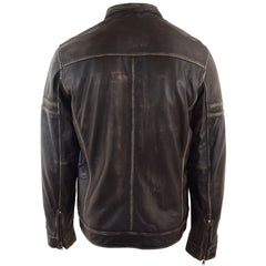Men's Genuine Leather Biker Jacket Black | Vintage Lambskin Motorcycle Jackets For Men