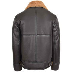 Men’s Top Gun Style Sheepskin Jacket – Oscar Brown Ginger Aviator Flight Jacket