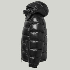 Regals Leather Custom Logo Printed Winter Puffer Bomber Jacket – Outdoor Men's Bubble Jacket