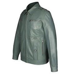 Benjo Turquoise Leather Jacket for Men – Bold, Contemporary Leather Fashion