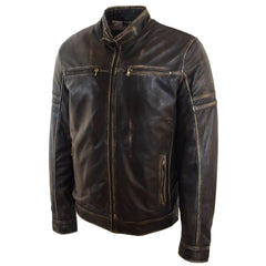 Men's Genuine Leather Biker Jacket Black | Vintage Lambskin Motorcycle Jackets For Men