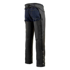 Men's Motorcycle Premium Multi pocket Leather Cowboy Biker Chaps Pants