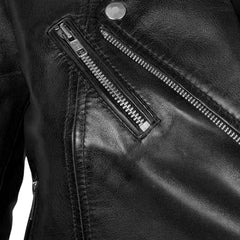 Real Leather Biker Jacket for Women – Classic Motorcycle Style & Premium Quality