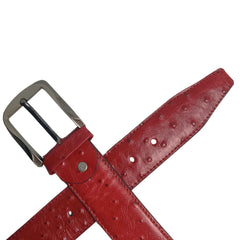 Genuine Ostrich Leather Belt for Men Handmade Luxury Formal & Casual Waist Belt for Business