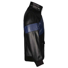 Men’s Black Leather Jacket | Vittorio Classic Biker Style Genuine Leather Jacket