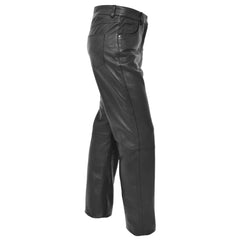 Best Quality Ladies Leather Slim Fit Trousers Black