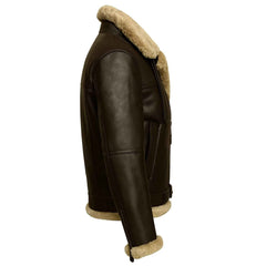 Vintage Brown Aviator Bomber Jacket for Men – RAF B3 Real Leather | Regals Leather