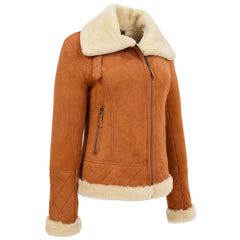 Regals Leather Premium Women’s Merino Sheepskin Aviator Jacket – Isabelle Tan