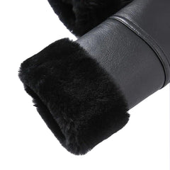 Women's B3 Bomber Jacket – Black Shearling Aviator Coat in Real Sheepskin Leather