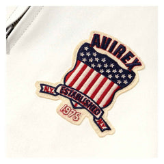 Best Seller Men’s Iconic Avirex Leather Jacket White Leather Bomber Jacket Aviator Style