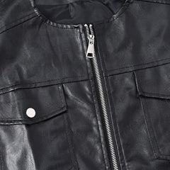 Best Design Men`s Biker Motorcycle Faux Leather Vest Comfortable Sleeveless Men's Leather Vest