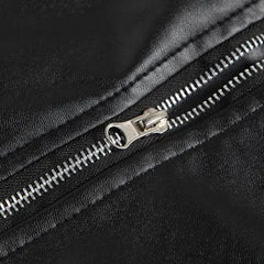 Comfortable Fashion Men's Faux Leather Biker Vest Zippers Slim Fit Male Sleeveless Waistcoat For Men