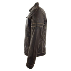 Men’s Ricky Vintage Rub-Off Real Leather Biker Jacket | Regals Leather