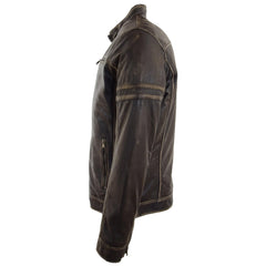 Men's Genuine Leather Biker Jacket Black | Vintage Lambskin Motorcycle Jackets For Men