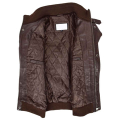 Men’s Leather Bomber Flight Jacket – Tom Brown Classic Aviator Style