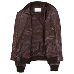 Ryan Brown MA-1 Leather Bomber Jacket for Men – Authentic Flight Style