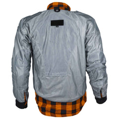 Exo Protective Motorcycle Flannel Shirt Orange/Black – Kevlar® Lined Riding Shirt with CE Armor Pockets