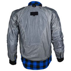 Exo Protective Kevlar® Motorcycle Flannel Blue/Black – CE Approved Riding Shirt