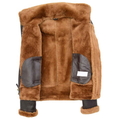 Women's Genuine Sheepskin B3 Pilot Jacket – Naomi Brown with Detachable Hood