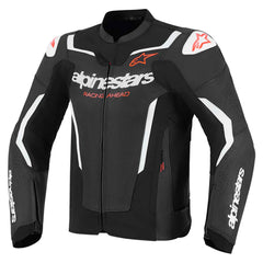 Alpinestars GP Force V2 Black White Leather Motorcycle Jacket | Professional Racing Biker Gear
