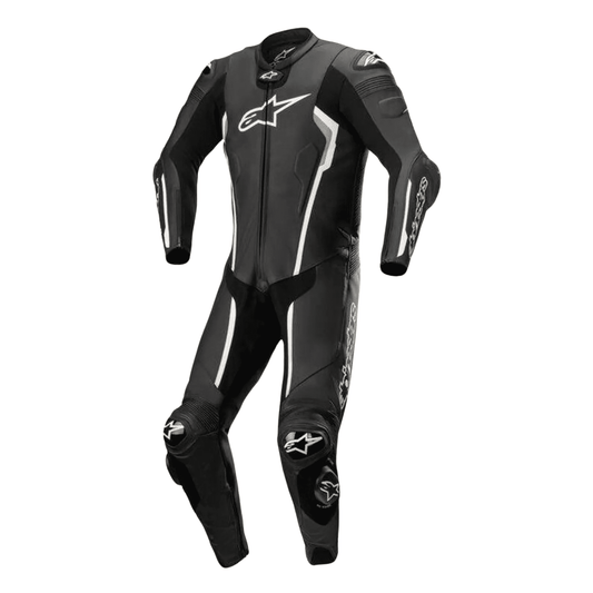 Alpinestars Leather Moto Suit with CE Armors – Aerodynamic Motorcycle Racing Wear for Riders