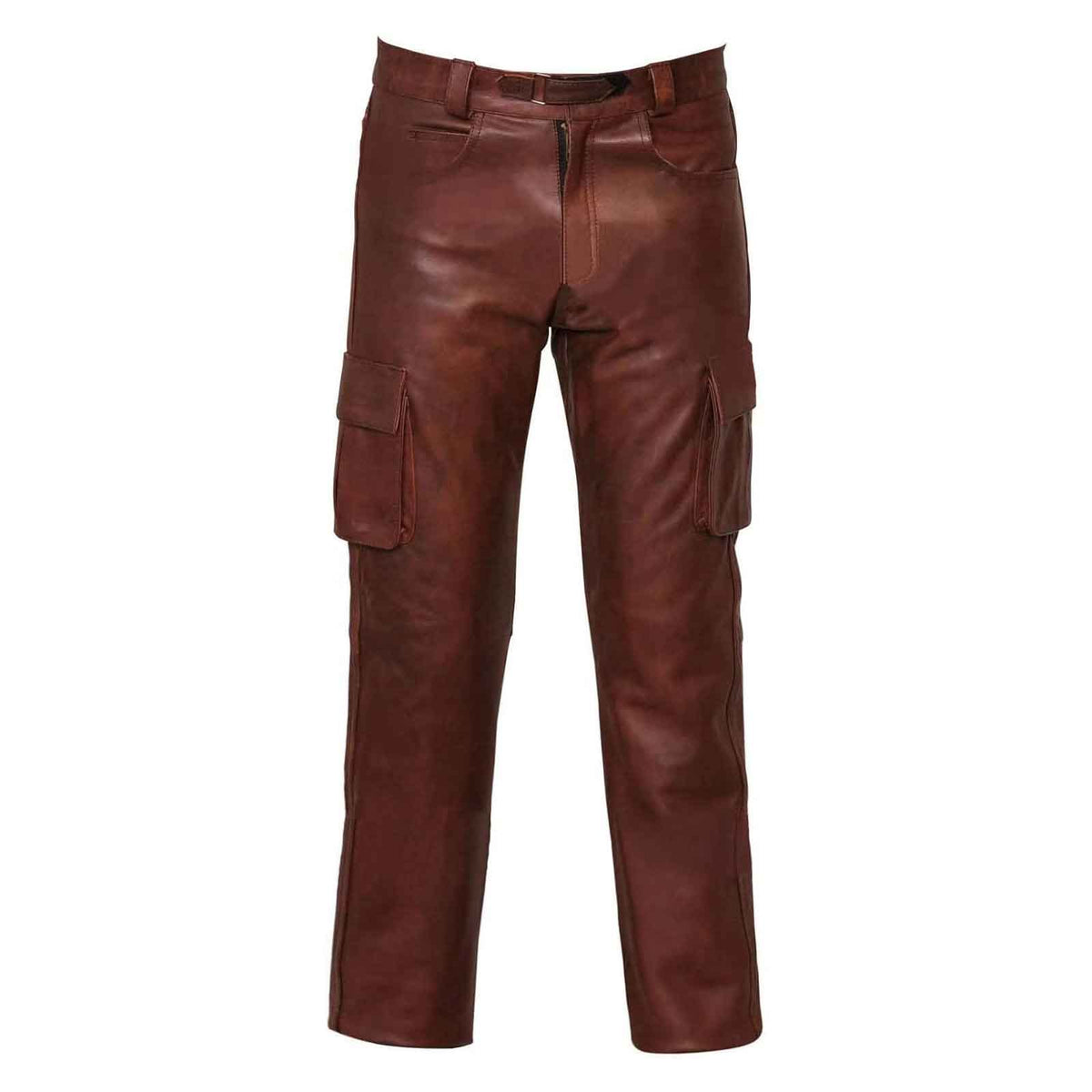 Leather Pants for Men Sweatpants with Cargo Pockets Slim Skinny Faux Leather Pants Trousers