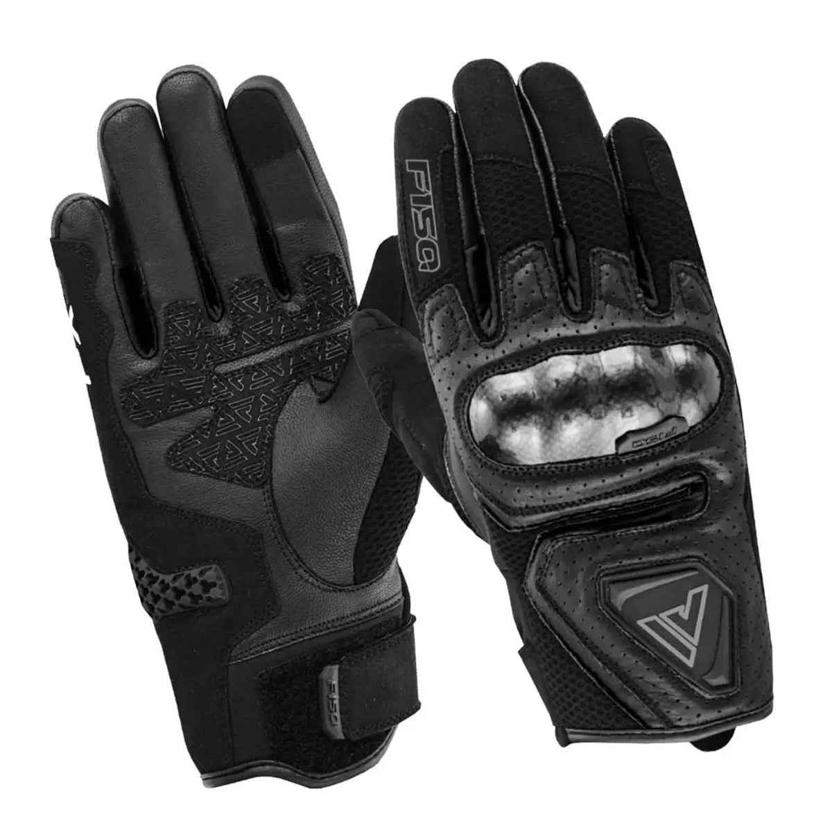Guantes Negros FISA FX3 – Guantes de Moto Duraderos con Agarre y Comodidad Mejorados