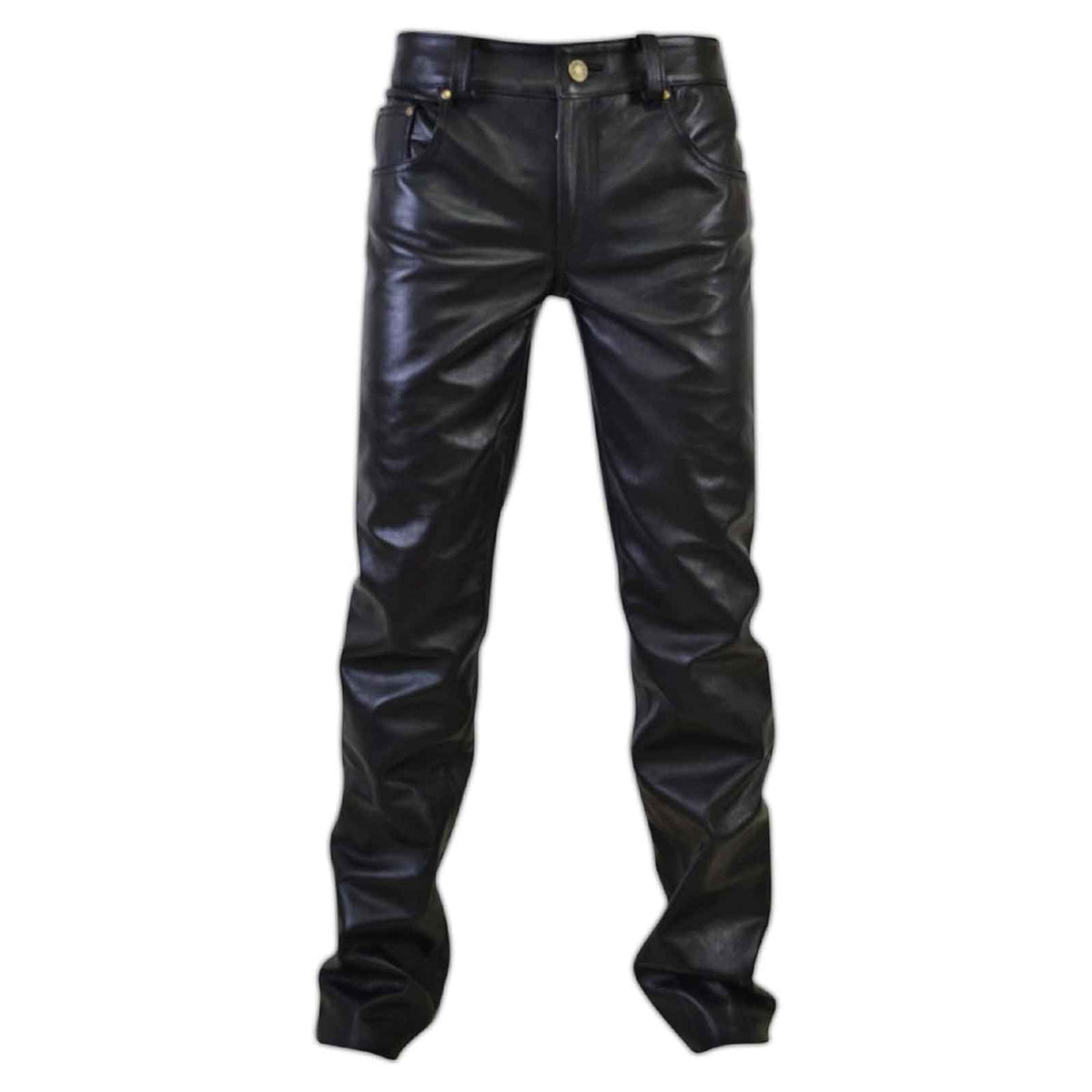 Men's Leather Pants | Black Leather Pants Men 5 Pocket Motor Cycle Black Men's Pant