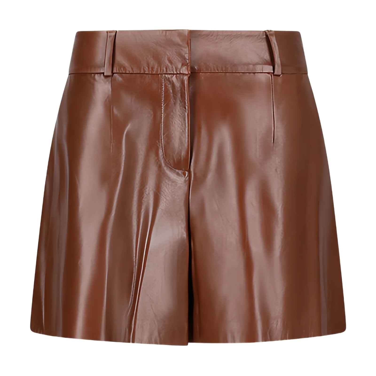 Women’s Genuine Leather Short Brown by REGALS LEATHER