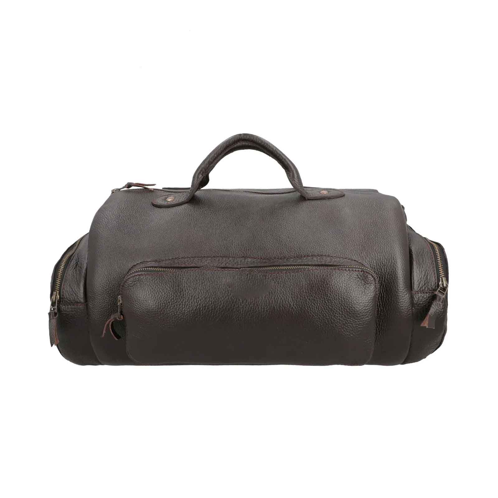 Men’s Genuine Leather Gym Bag – Premium Duffel Bag for Travel, Overnight & Weekend Trips