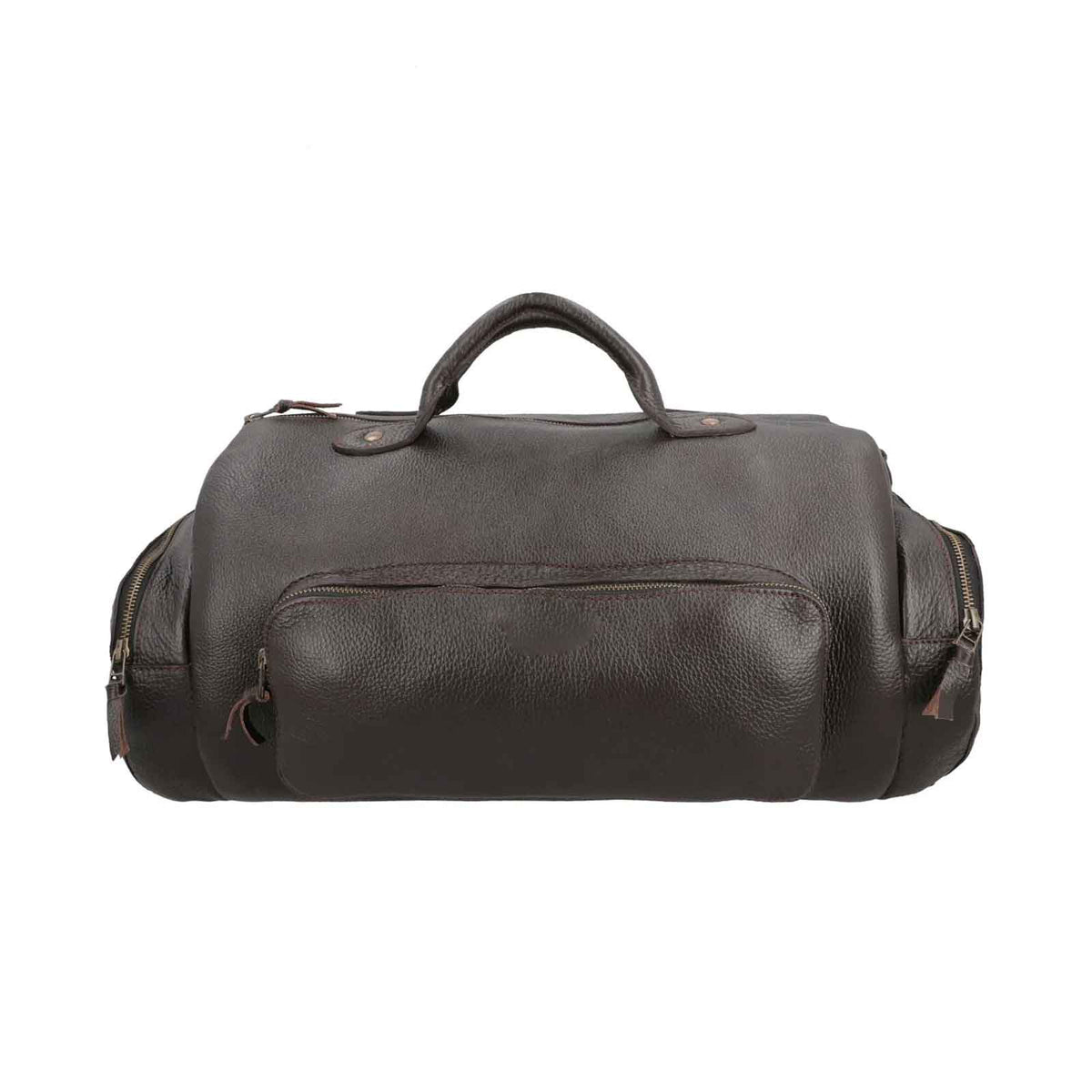 Men’s Genuine Leather Gym Bag – Premium Duffel Bag for Travel, Overnight & Weekend Trips